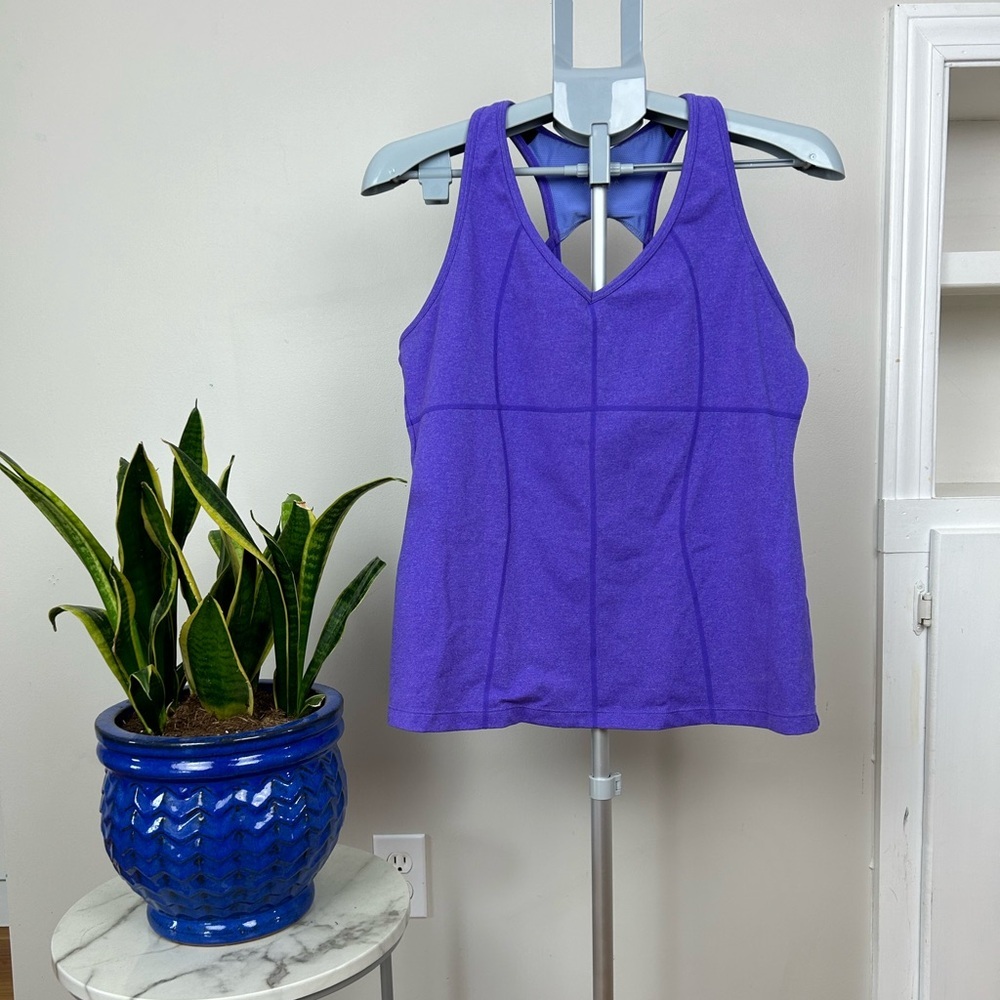 ATHLETA Purple Equator Workout Yoga Tank Top